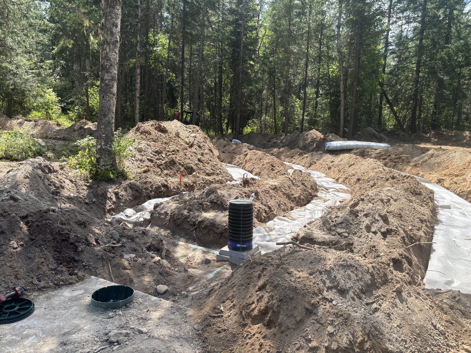 Tank placement and backfill — Clark Fork, ID