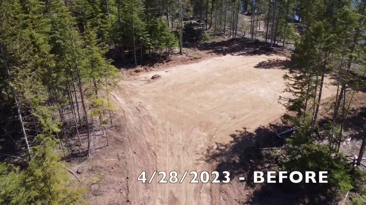 Before photo — building pad prep, April 2023