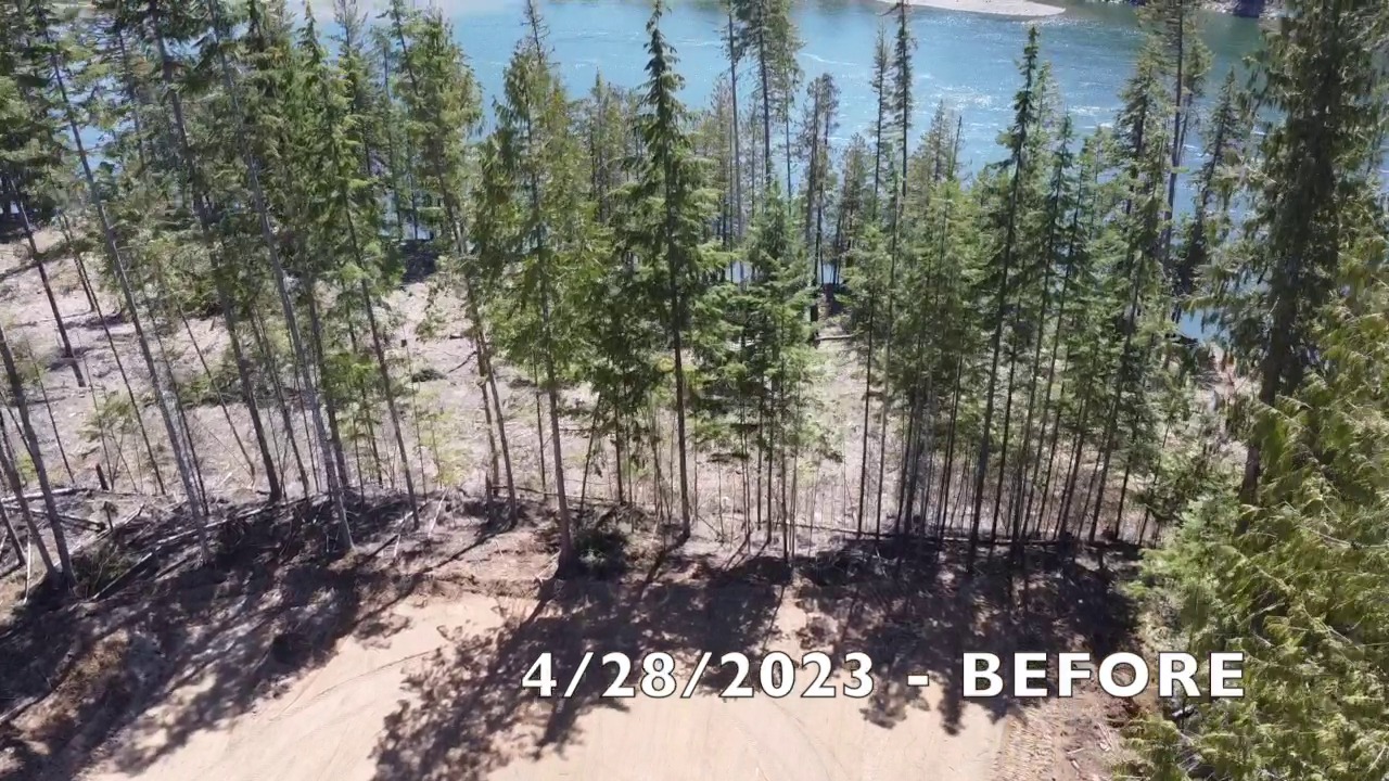 Riverside site before earthwork — Clark Fork, April 2023