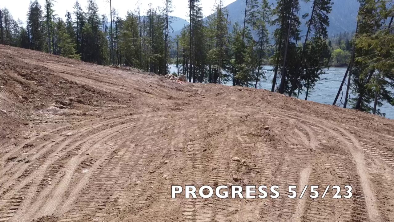 Looking up graded access road — Clark Fork, ID