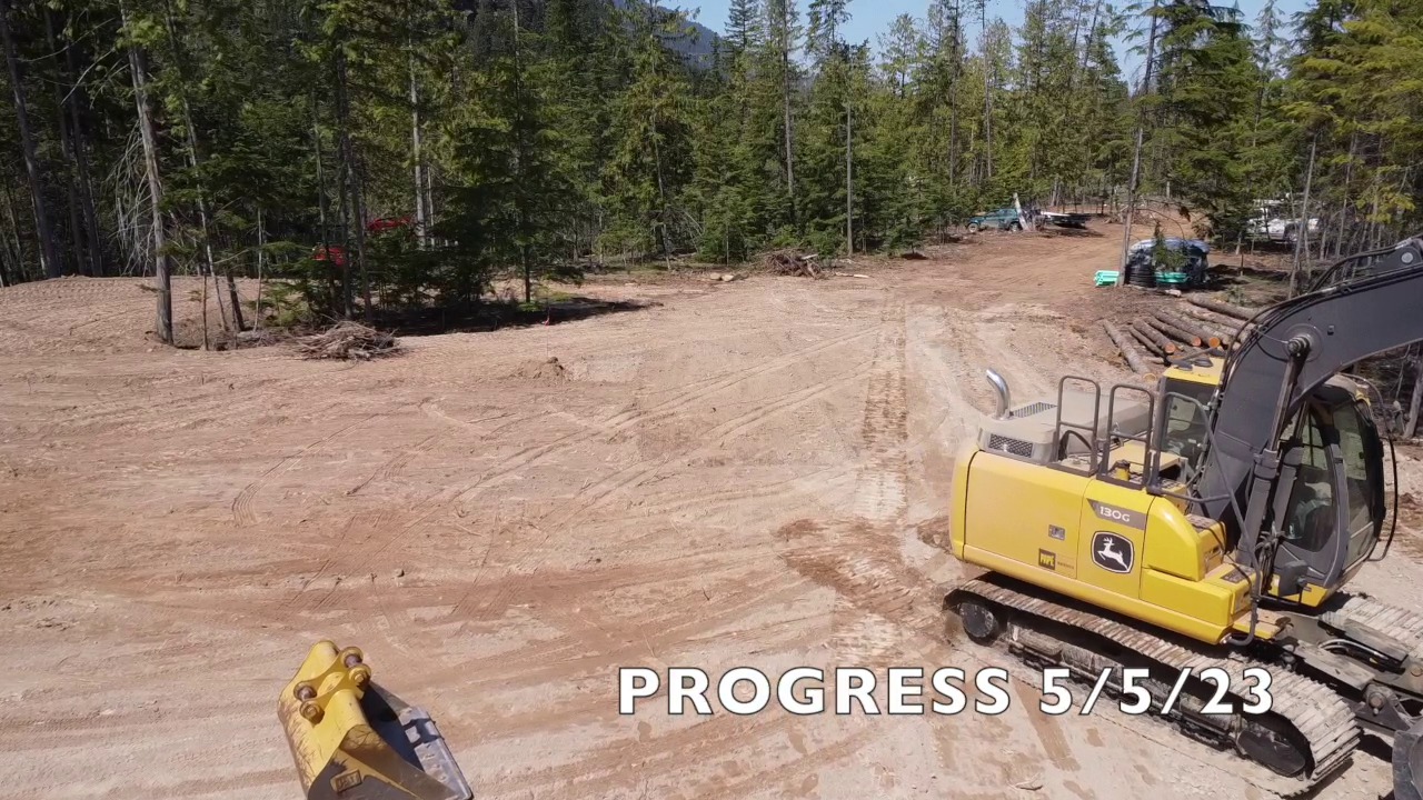 Two excavators on site — Clark Fork, ID