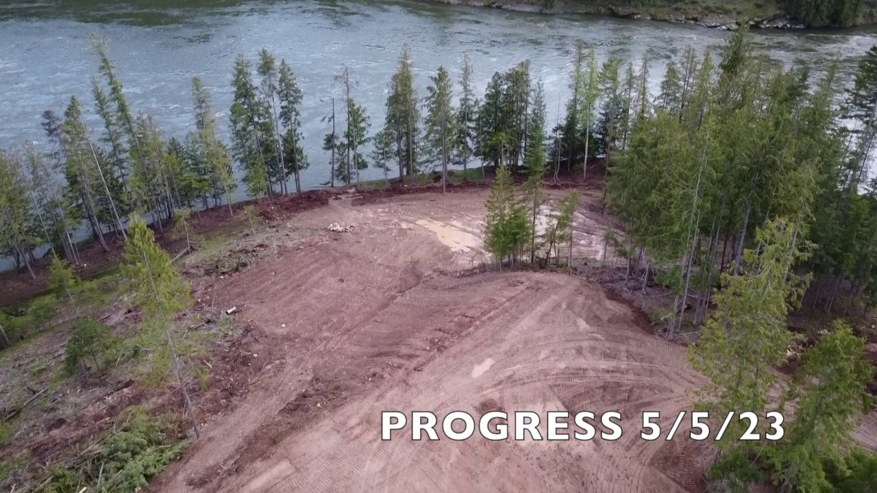 Lakeside site development aerial — Clark Fork River