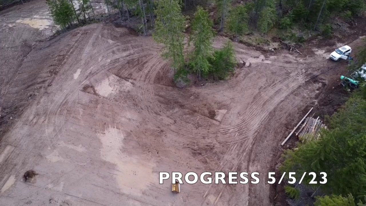 Equipment and cleared site — Clark Fork, ID