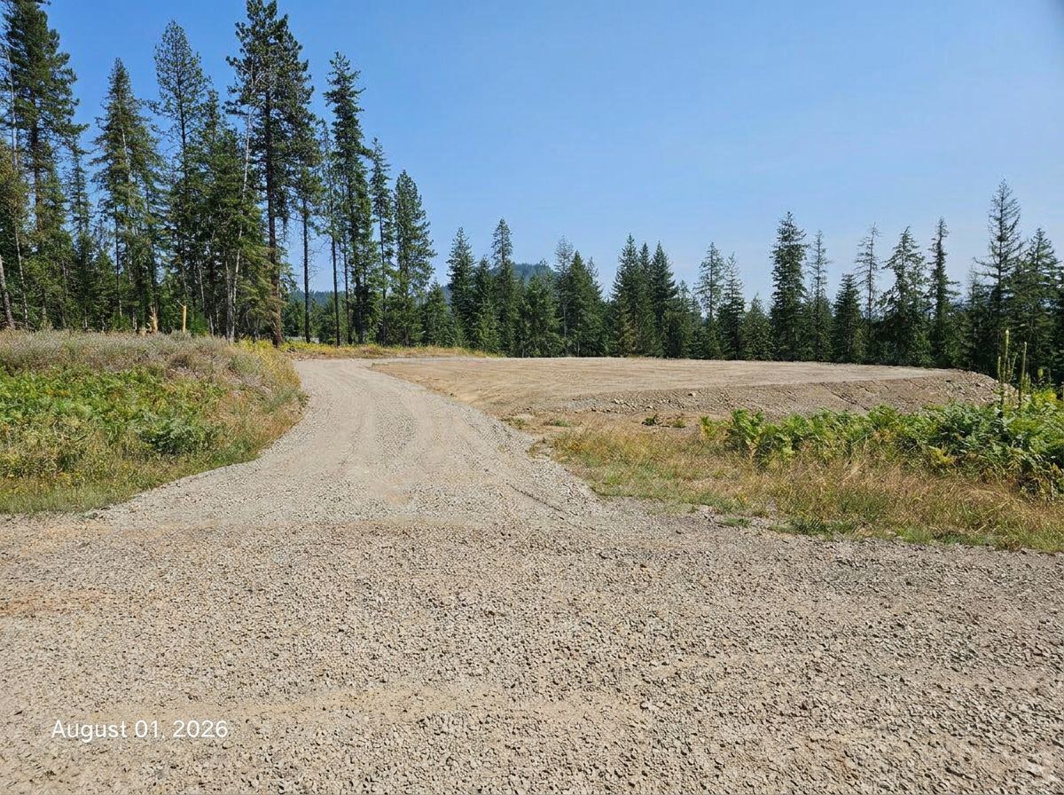 After — cleared and graded building pad